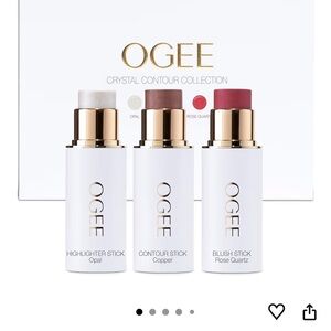 Ogee crystal contour face sticks